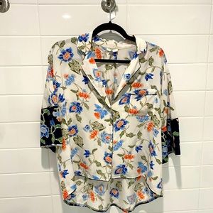 Joie mixed print high low shirt